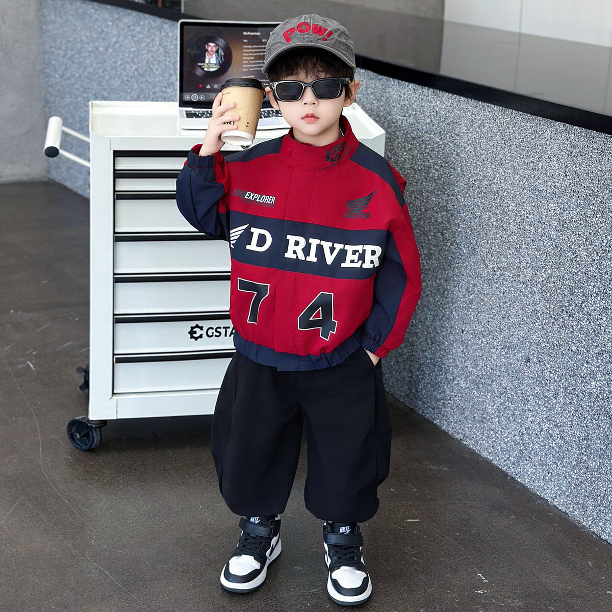Stylish Windproof Loose Fit Boys Jacket