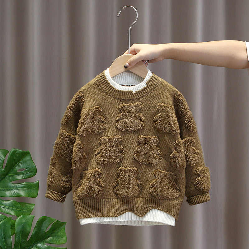 Boys' Autumn Winter Pullover Knit Sweater