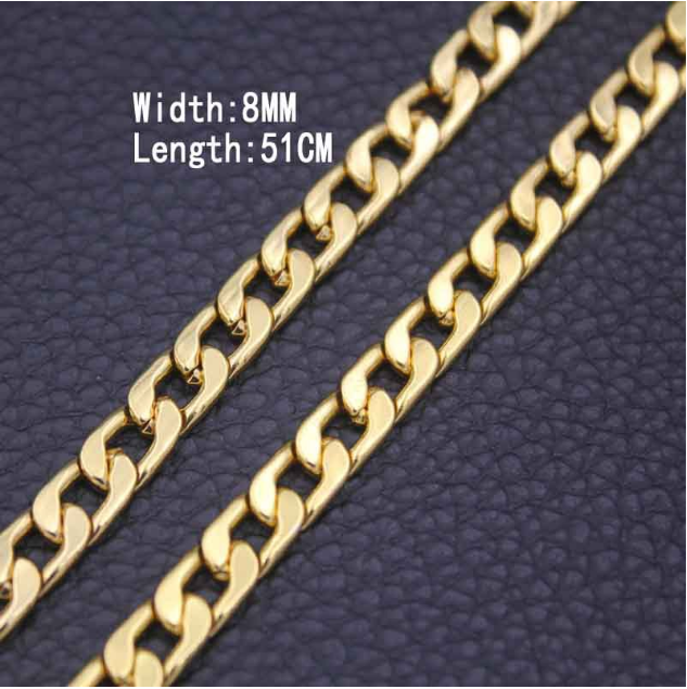 18-Karat gold plated men's necklace