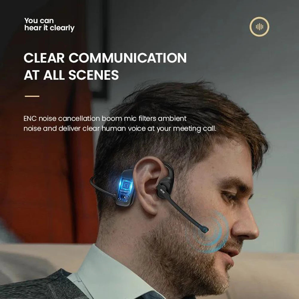 Cuffie wireless open-ear Bluetooth con microfono