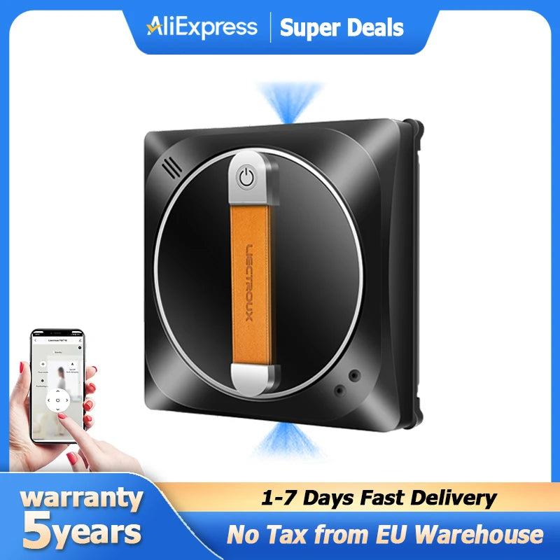 Window Cleaning Robot Liectroux YW910,Double Water Spray,Laser Sensor,Home Floor Windows Robot Vacuum Cleaner,App&Remote Control
