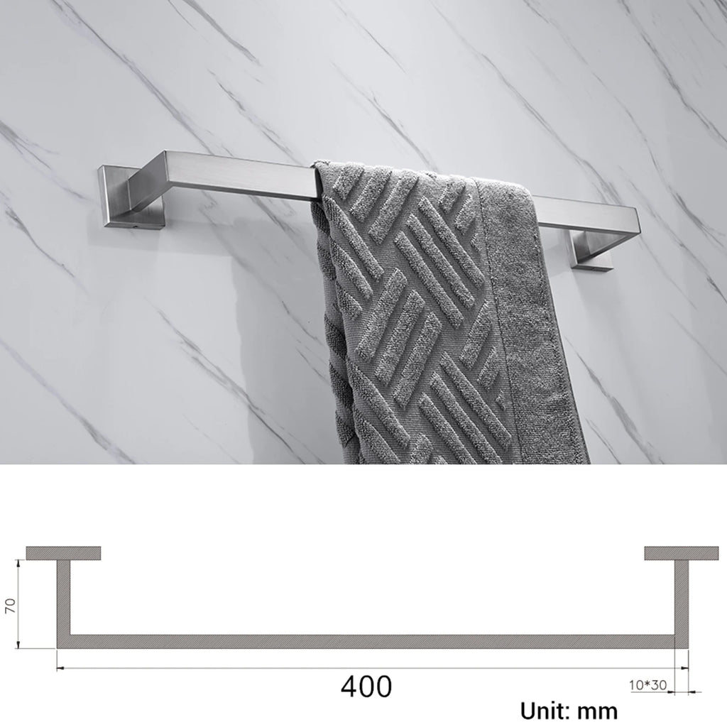 Set de accesorios de baño herrajes decoración soporte para papel higiénico colgador gancho toallero barra oro cepillado estante de pared de acero inoxidable