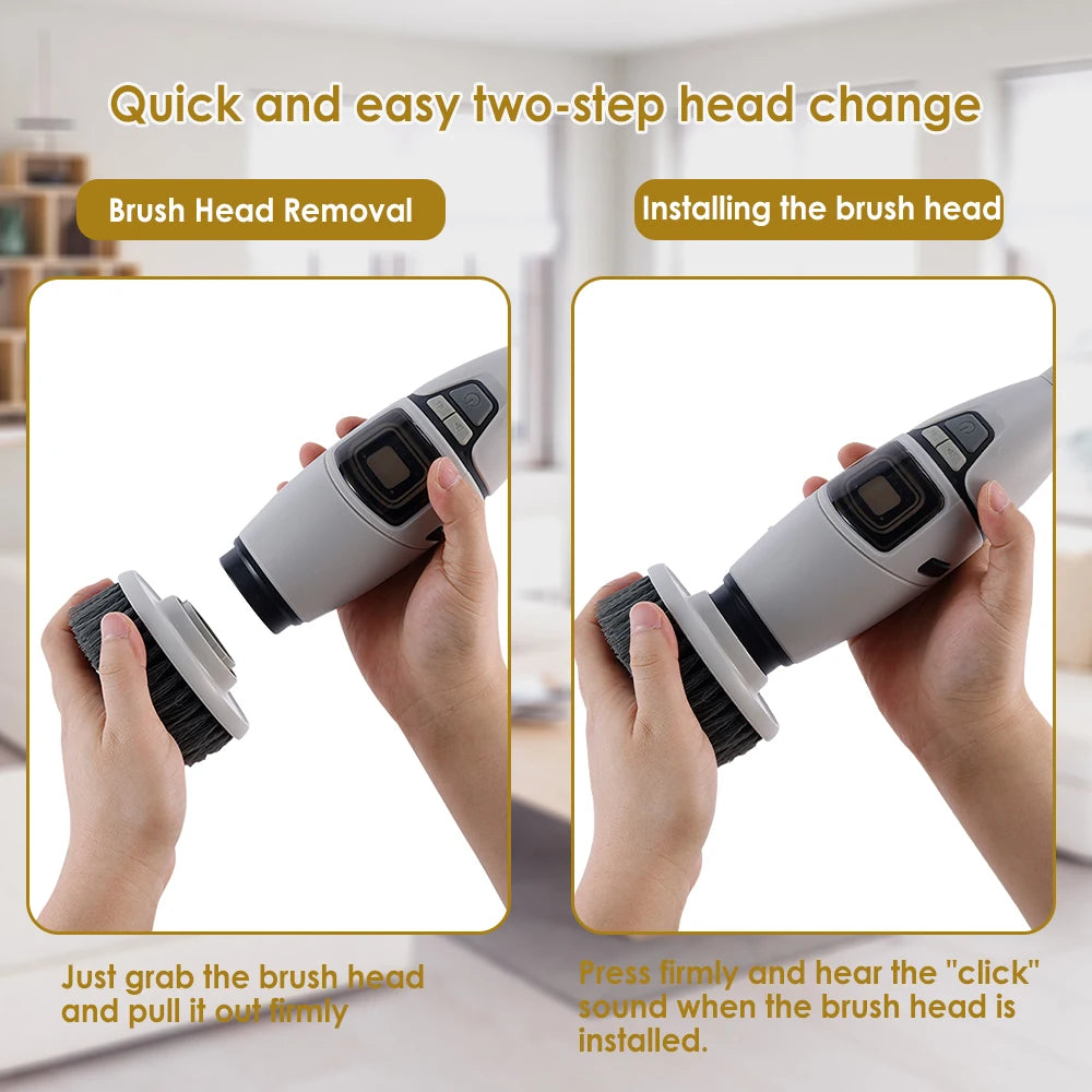 10 in 1 Multifunctional Electric Cleaning Brush, Household Rotary Cleaner with Voice Announcement, Ideal for Kitchen Cleaning