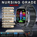 2026 New Health AI ECG Diagnosis Smart Watch Men 2.04-inch AMOLED Screen Heart Rate Blood Pressure IP68 Waterproof Bluetooth Call Sports Smartwatch