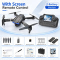 ZNLYRION Dron RC 4K con Control Remoto con Pantalla  Cámara Dual Posicionamiento de Flujo Óptico Evitación de Obstáculos Plegable FPV WIFI Control por APP Regreso con Tecla 360° Voltereta Cuadricóptero Juguete para Principiantes