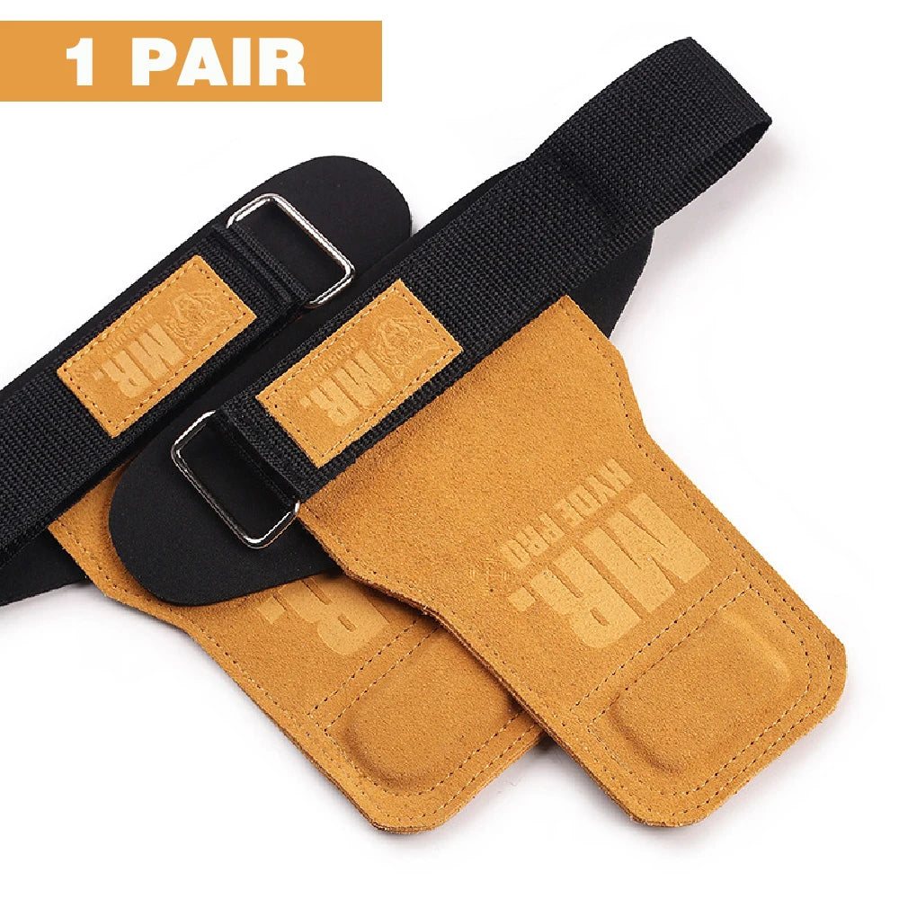 Leather Half-Finger Gym Gloves for Weightlifting and Cycling