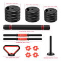 Adjustable 20 kg or 26 kg Dumbbell and Barbell Set