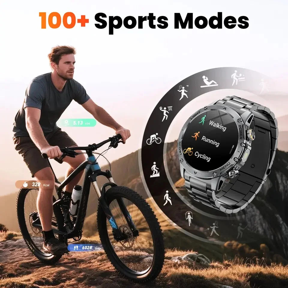 GUHUAVMI AK87 1.7″ AMOLED smartwatch with Bluetooth calls