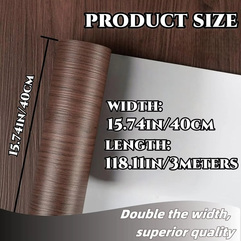 1 ud. Rollo de suelo vinílico autoadhesivo de 3 metros x 40 cm de ancho, adhesivo para suelos con efecto madera, pegatinas para suelo resistentes al despegue y pegado