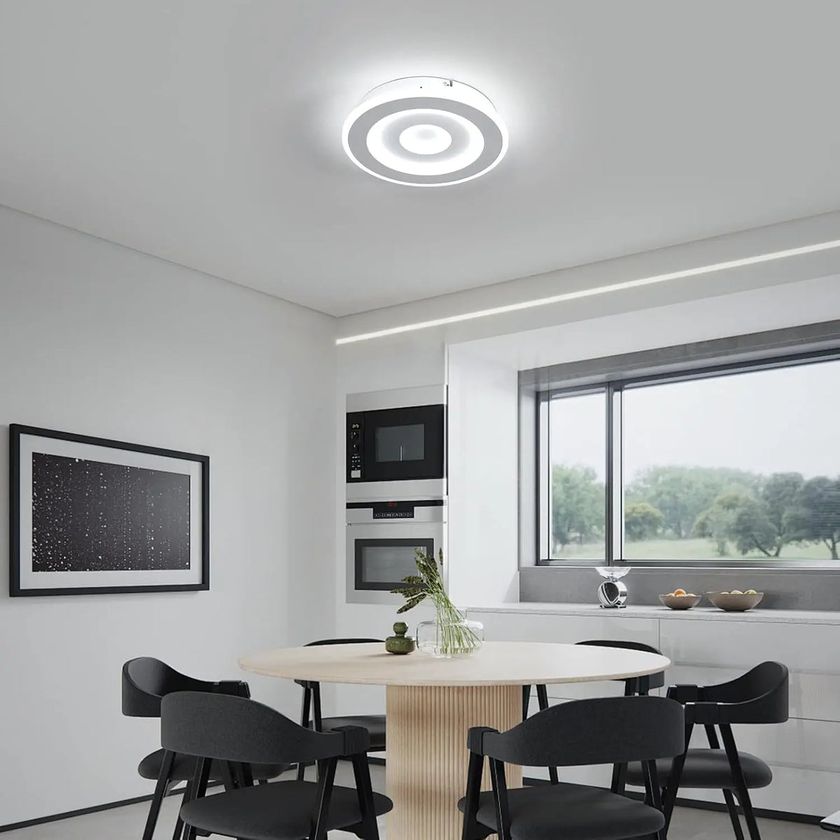 Lámpara de techo redonda LED, Lámparas de techo LED modernas 28W para pasillo, dormitorio, baño, cocina, sala de estar