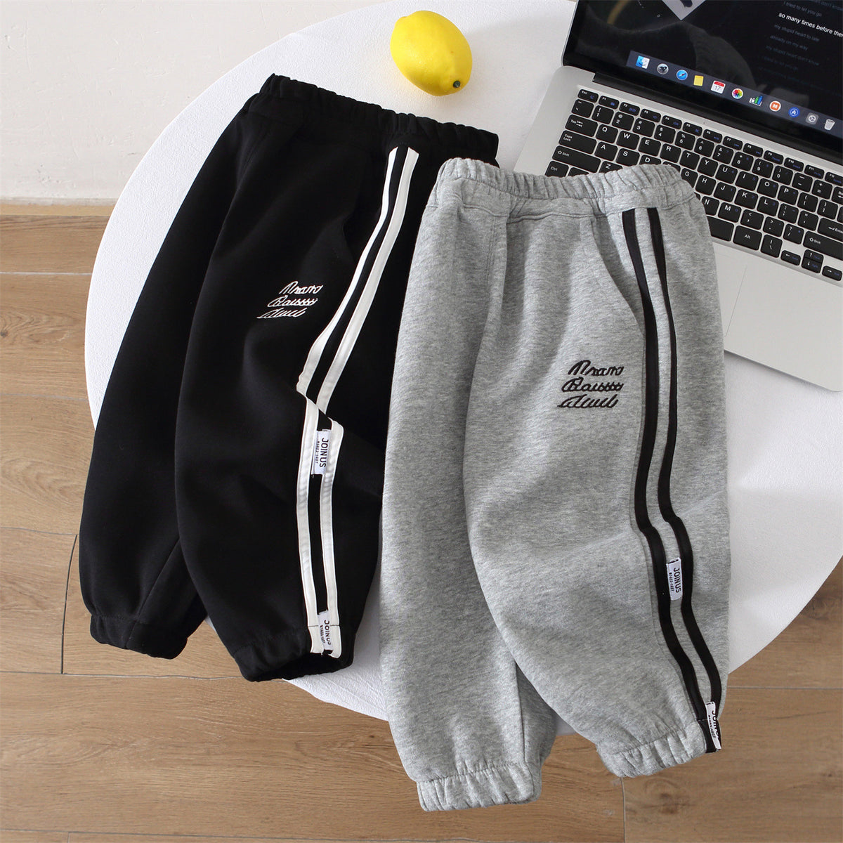 Casual Sporty Elastic Waist Drawstring Boys' Jogger Pants