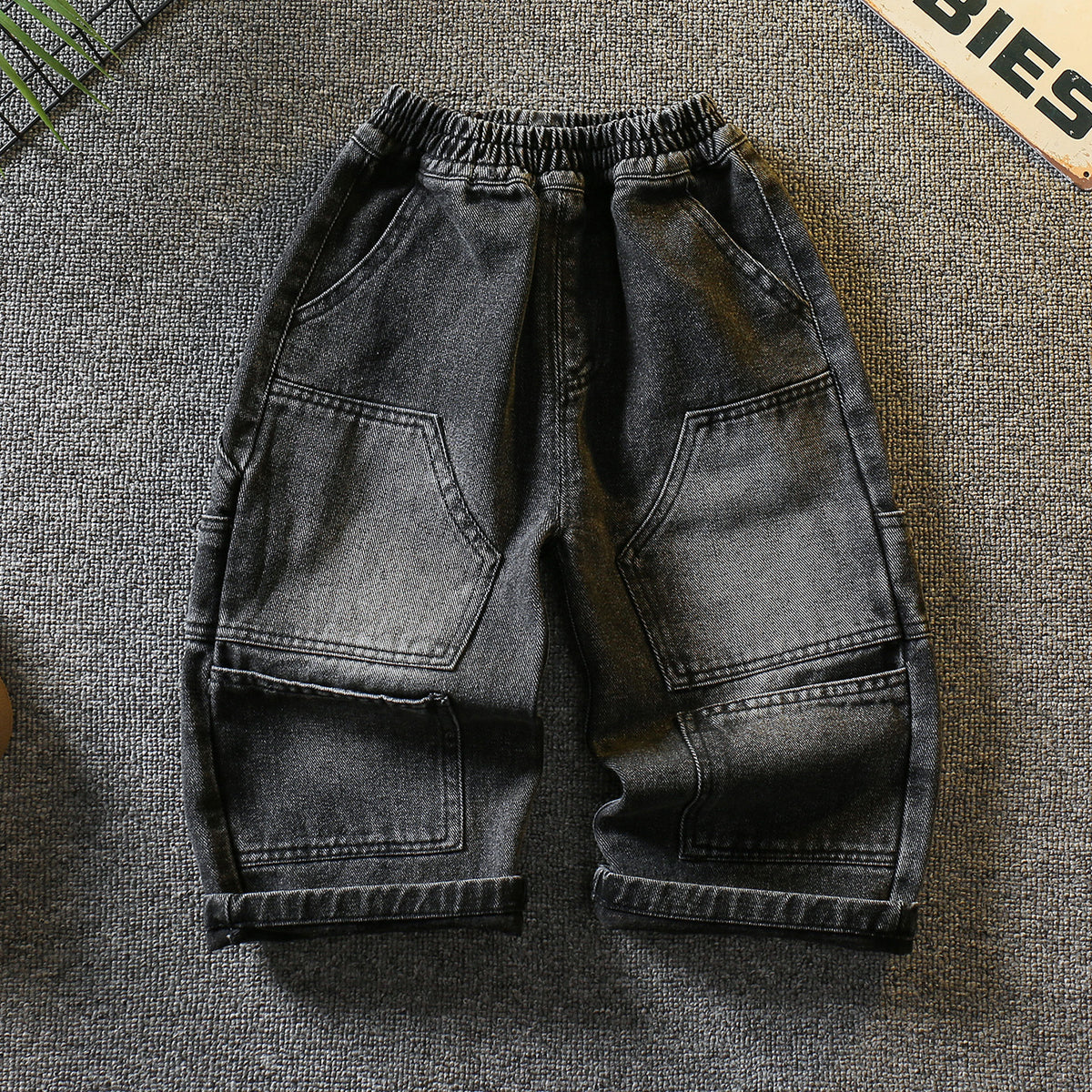 Trendy Ripped Denim Boys Long Pants
