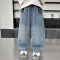 Boys Cartoon Denim Pants  Straight Leg Jeans