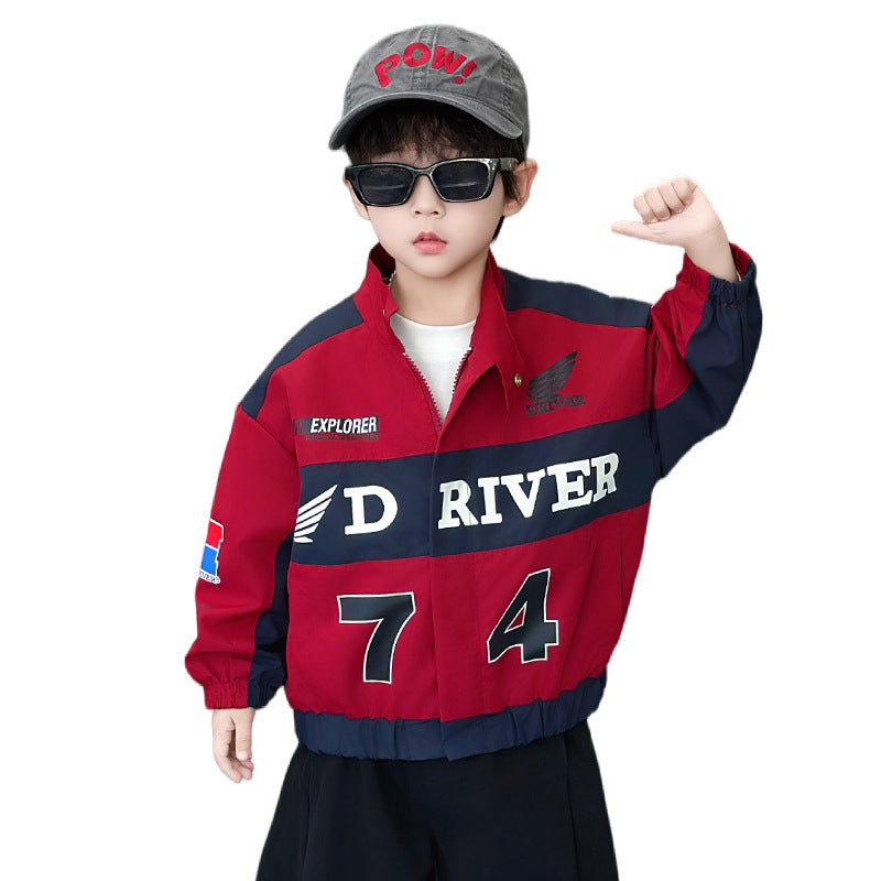 Stylish Windproof Loose Fit Boys Jacket