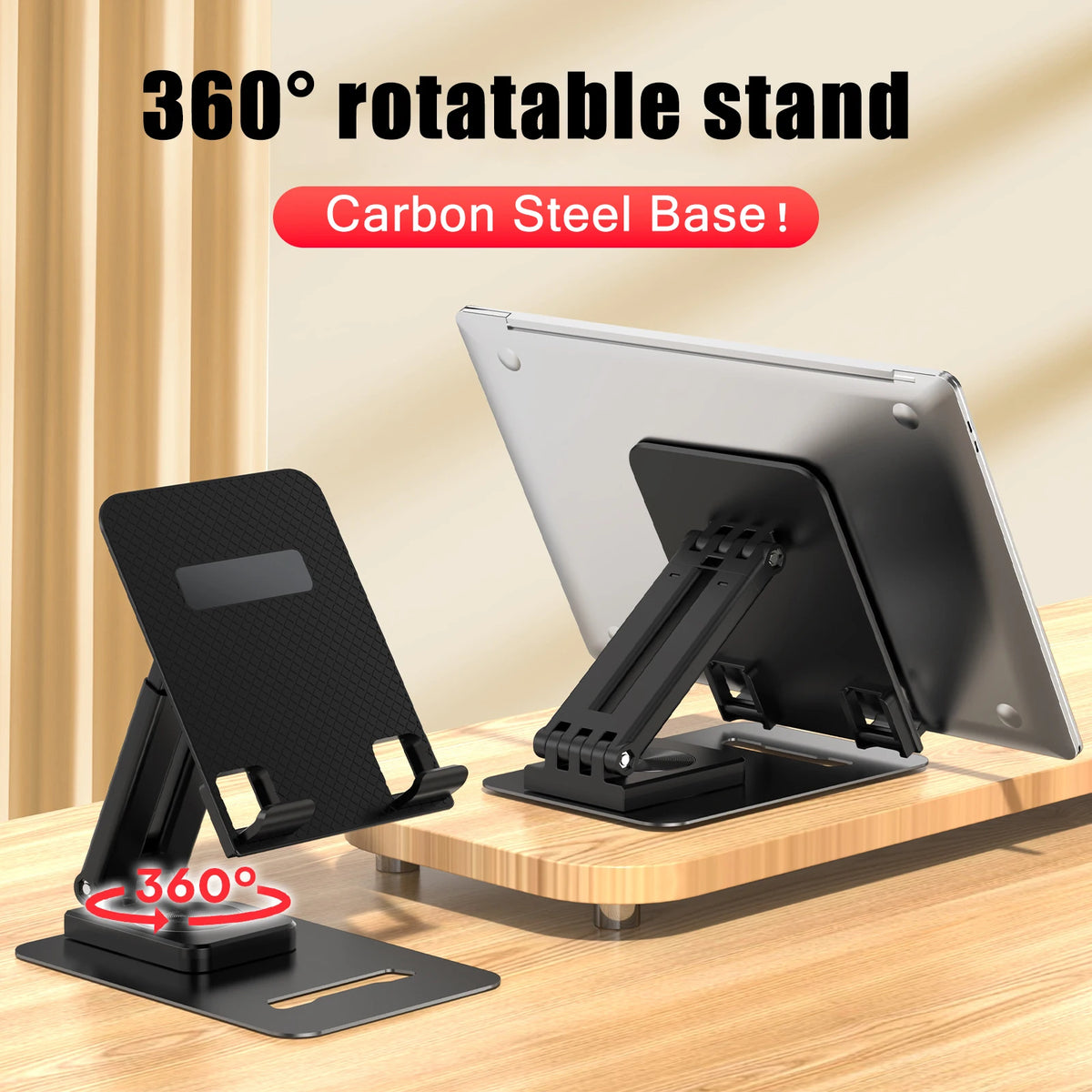 Metal enlarged flat plate rotating bracket desktop flat plate support bracket multifunctional lifting and folding