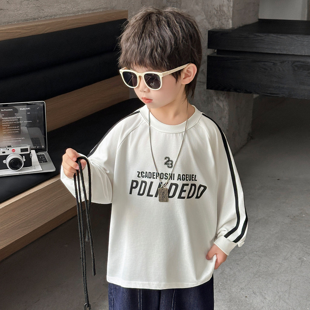 Sporty Casual Letter Print Long Sleeve T-Shirt