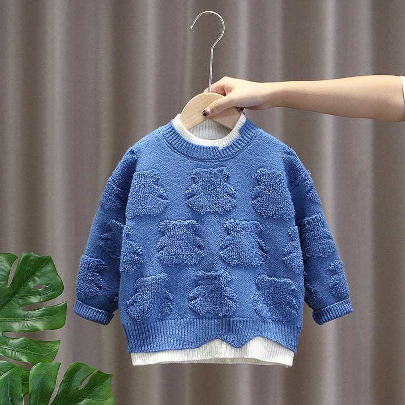 Boys' Autumn Winter Pullover Knit Sweater