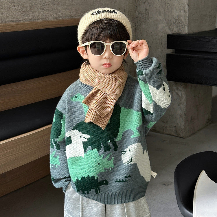 Boys Autumn Winter Casual Knit Sweater Top