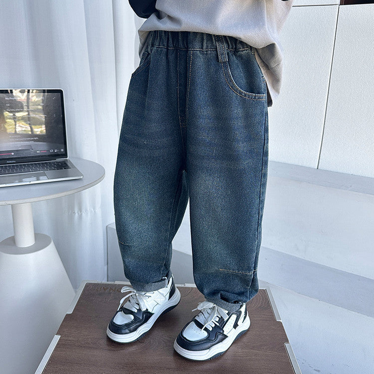 Kids Boys Casual Straight Leg Denim Pants