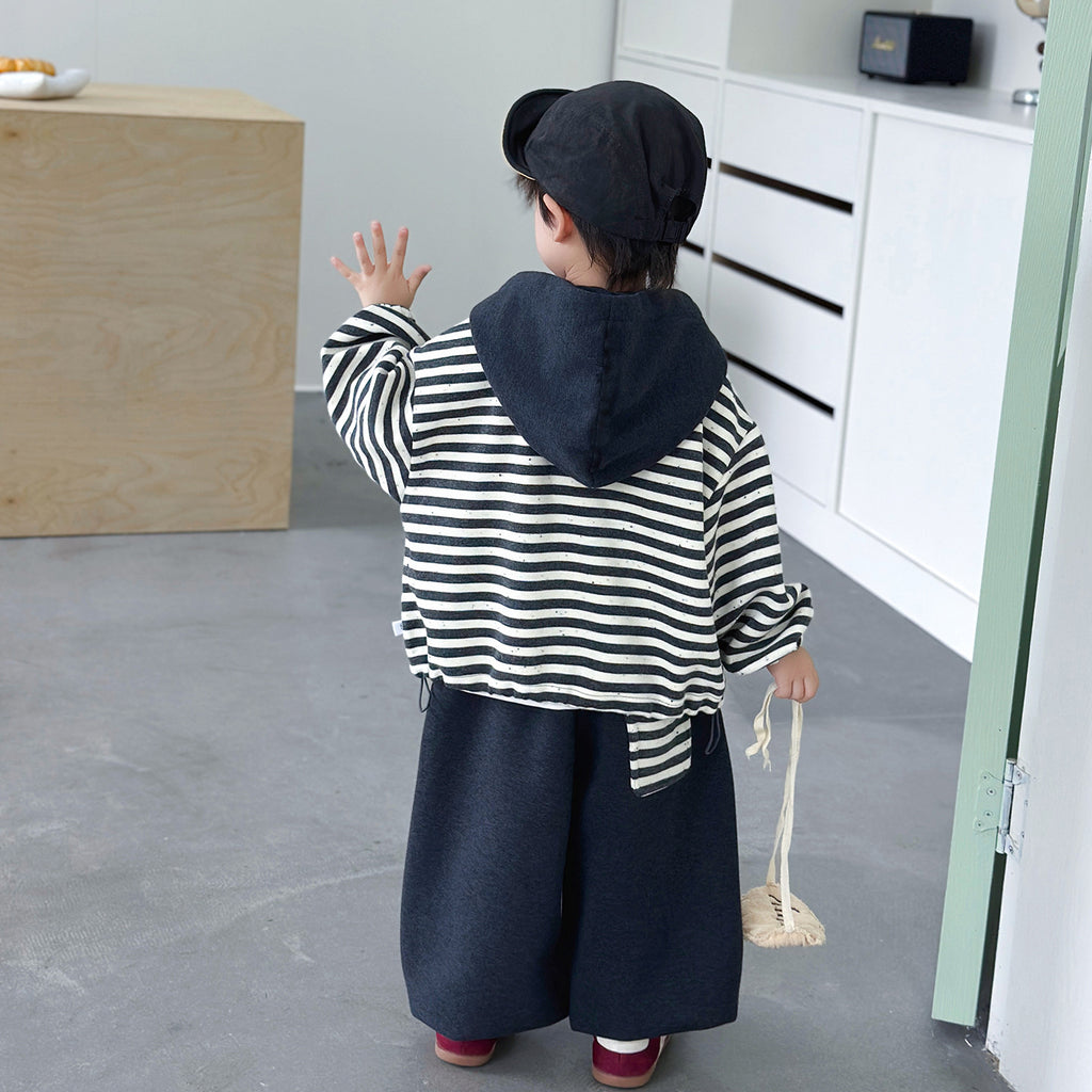 Boys Autumn Cardigan Hoodie &amp; Lantern Pants Two-Piece Set