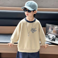 Long Sleeve Crew Neck Boys Pullover Sweatshirt