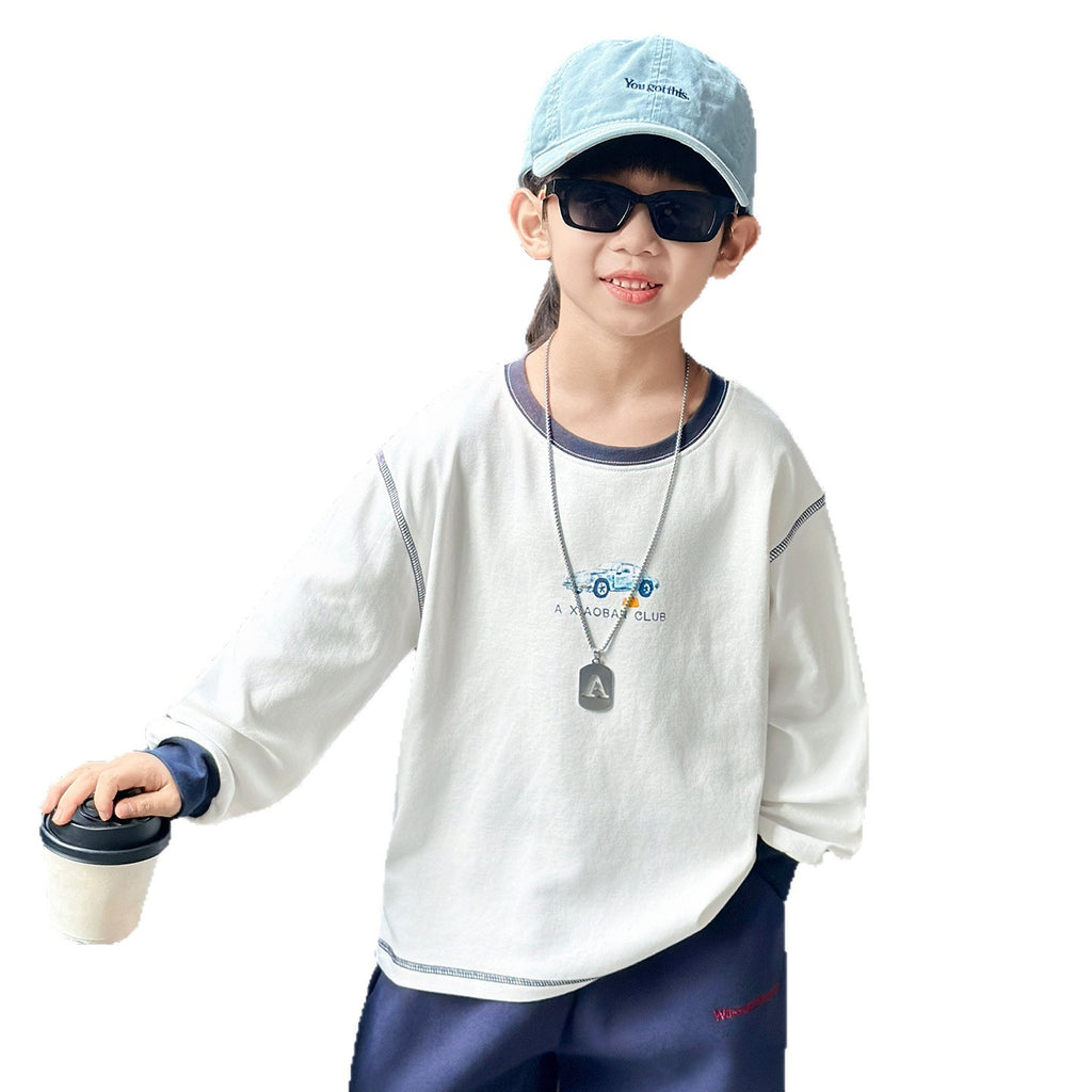 Boys'  Casual Long Sleeve Crew Neck Sweatshirt