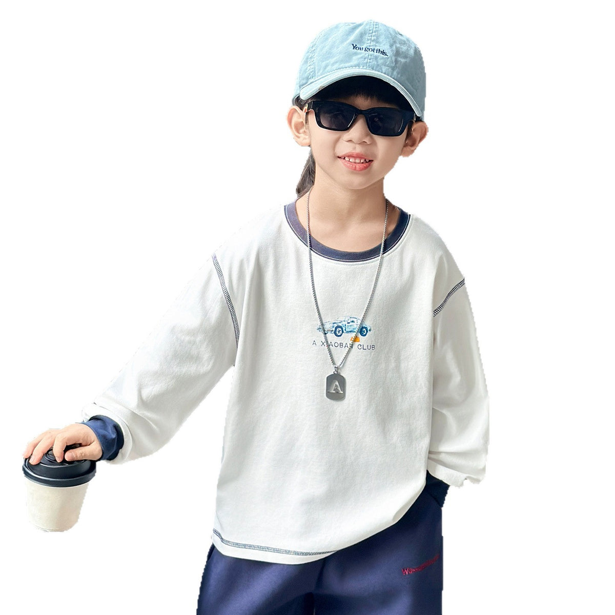 Boys'  Casual Long Sleeve Crew Neck Sweatshirt