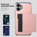 Suitable for iPhone 17 ProMax phone case Apple 16 slide push card insert 14 15 anti drop protective cover