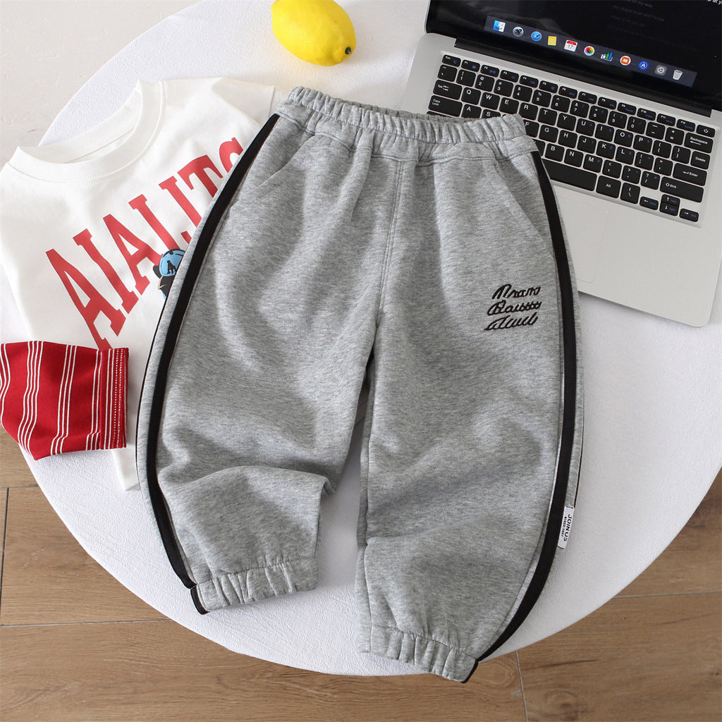 Casual Sporty Elastic Waist Drawstring Boys' Jogger Pants