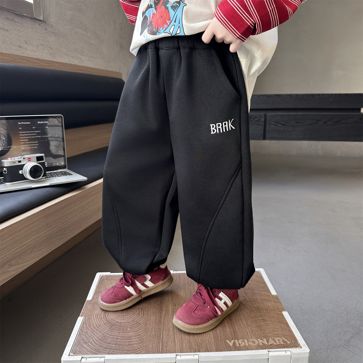 Stylish Tapered Drawstring Joggers for Boys