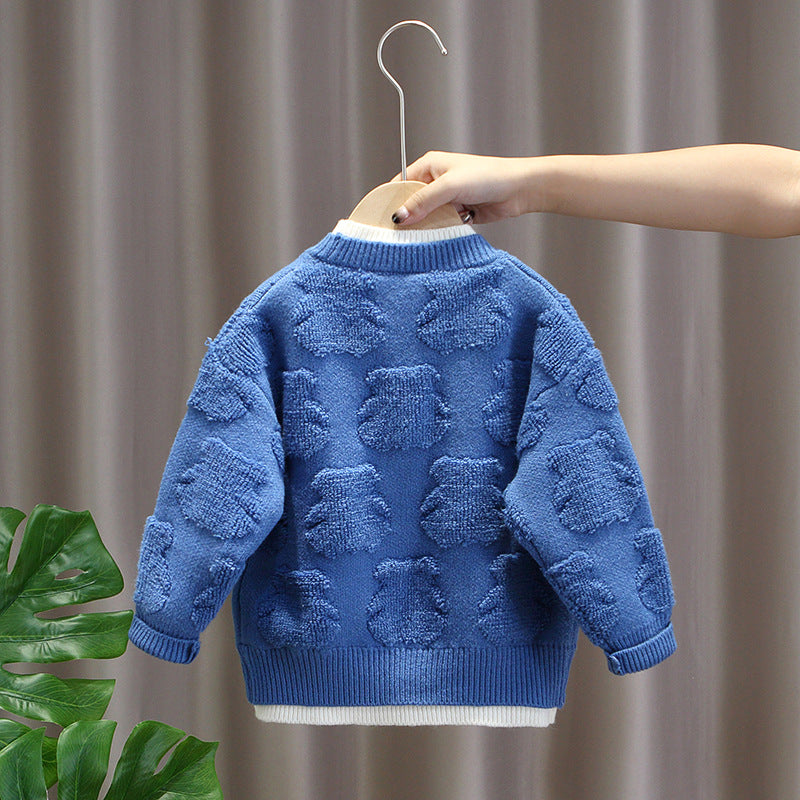 Boys' Autumn Winter Pullover Knit Sweater