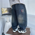 Casual Straight Leg Denim Pants for Boys
