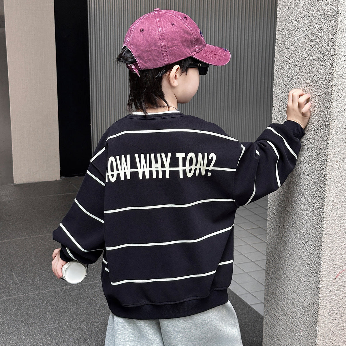 Boys Long Sleeve Layered Pullover Sweatshirt