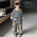 Boys Striped Two-Piece Casual Set