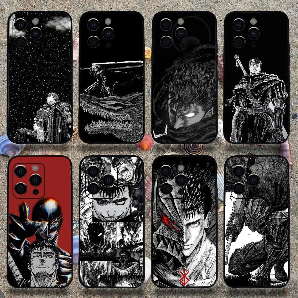 GutsrkiPhone Anime Phone Case 15 New SE Black