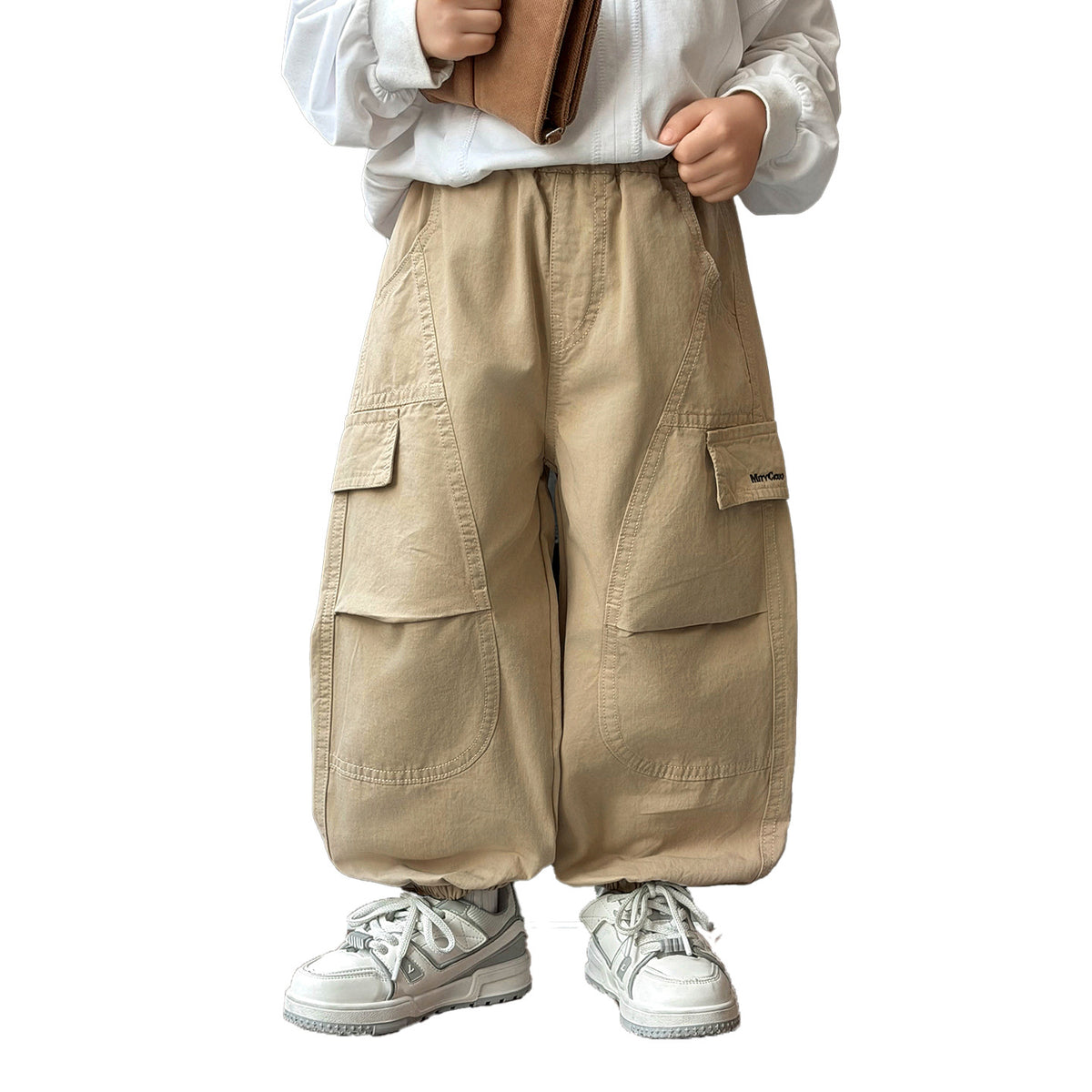 Boys' Spring Autumn Streetwear Cargo Pants Casual Trousers