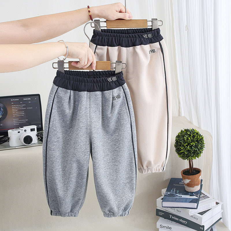 Casual Loose Fit Tapered Ankle Sweatpants for Boys