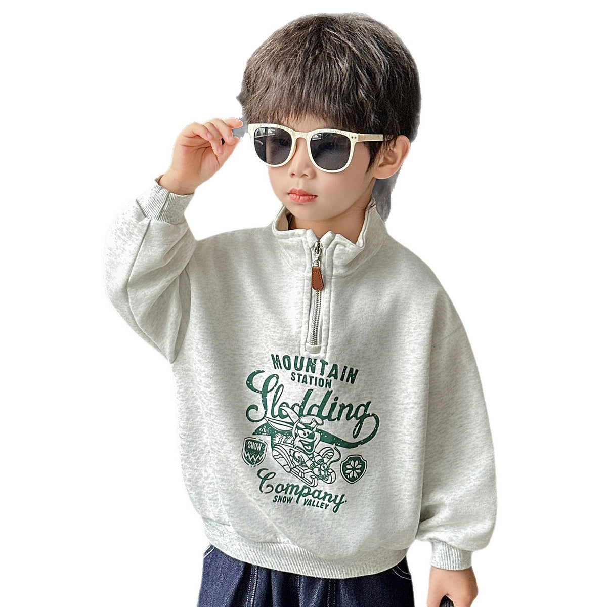 Half Zip Kids Boys Sweatshirt