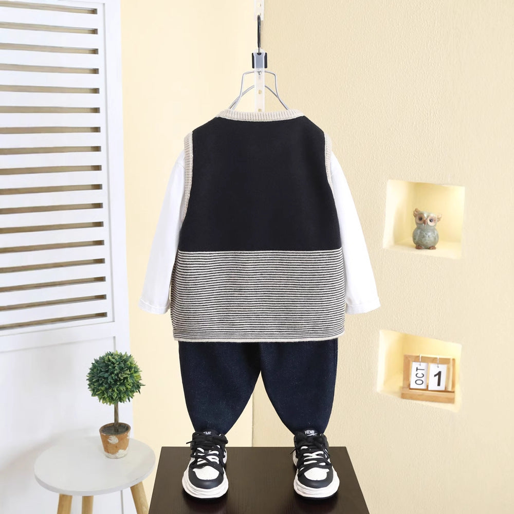 Chic Knitted Vest for Boys Spring Autumn Kids
