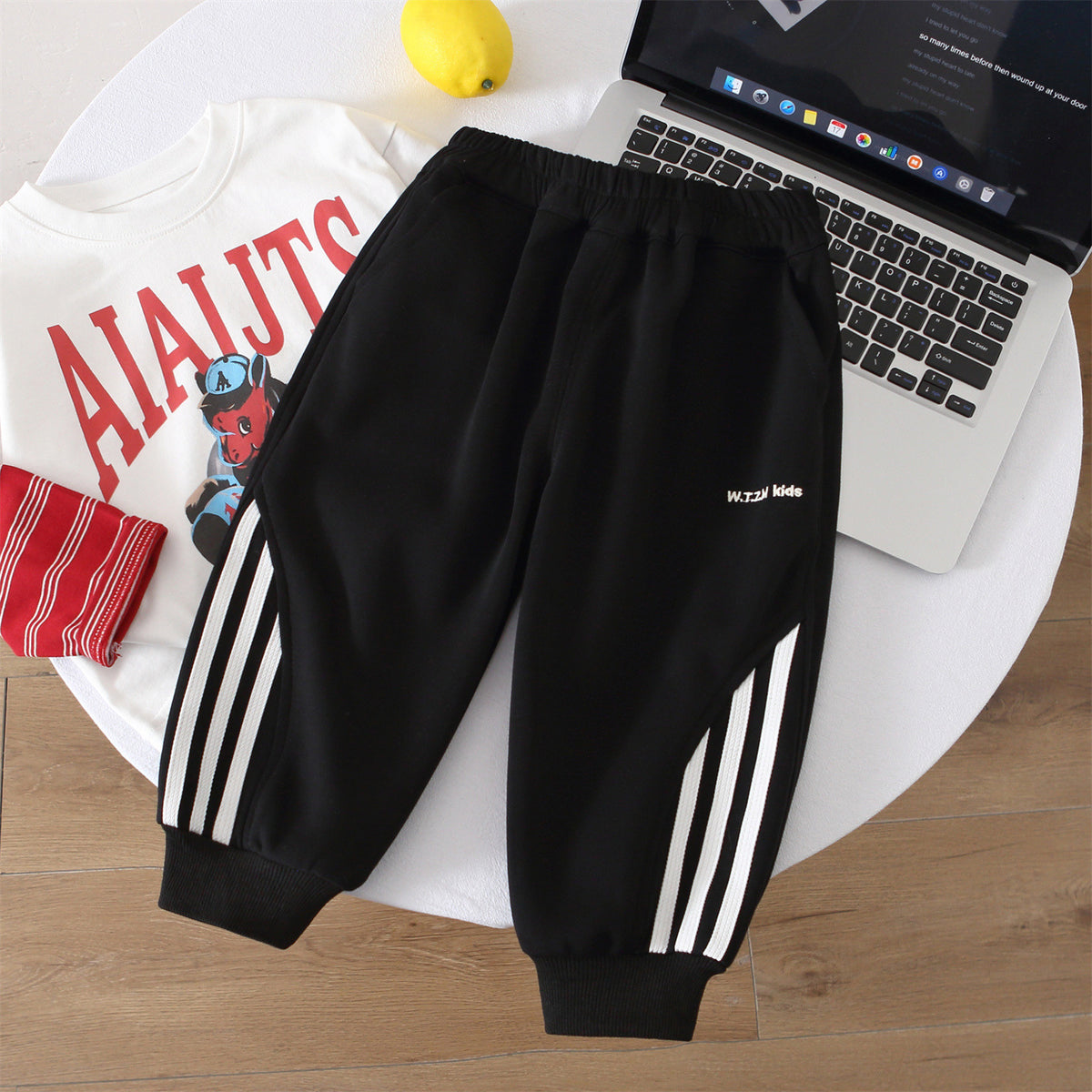Boys Casual Sport Sweatpants Elastic Waist Drawstring Long Pants