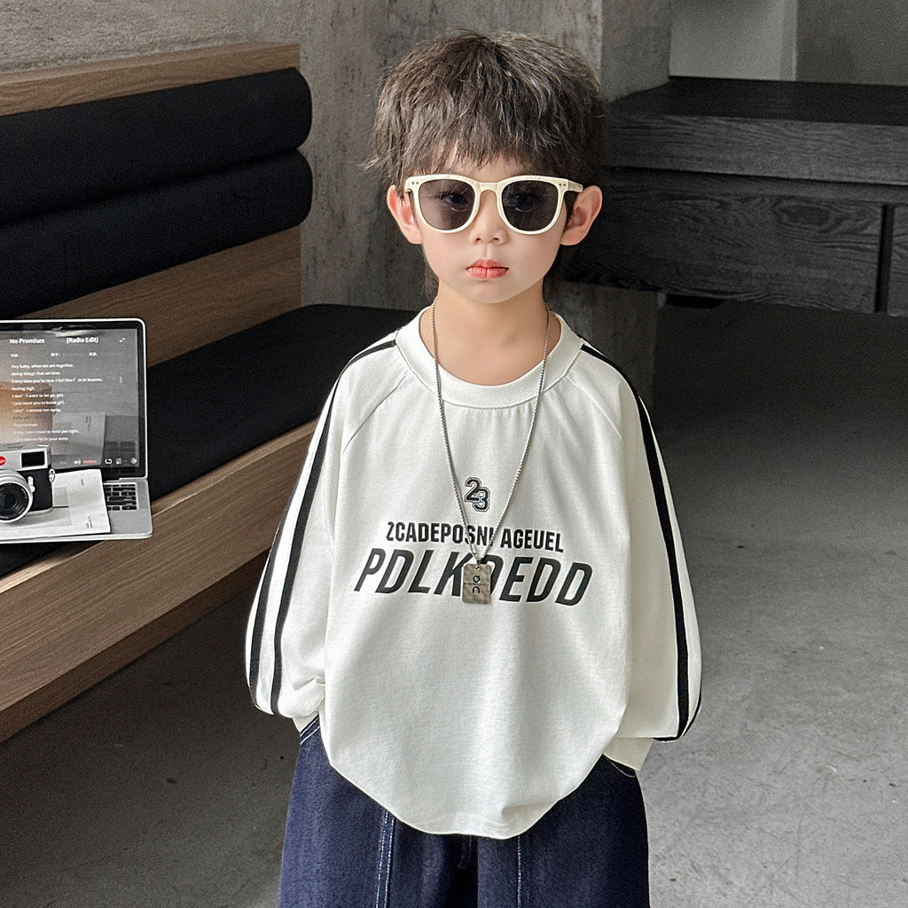 Sporty Casual Letter Print Long Sleeve T-Shirt