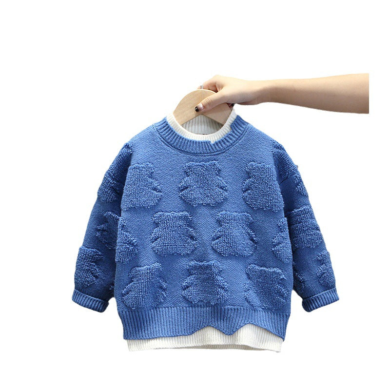 Boys' Autumn Winter Pullover Knit Sweater