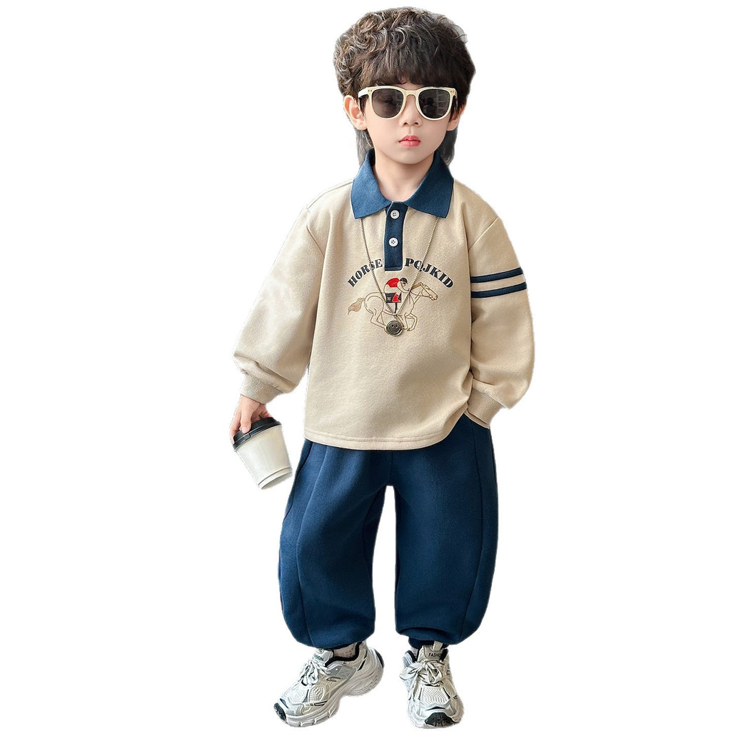 Boys Polo Shirt Two-Piece Set
