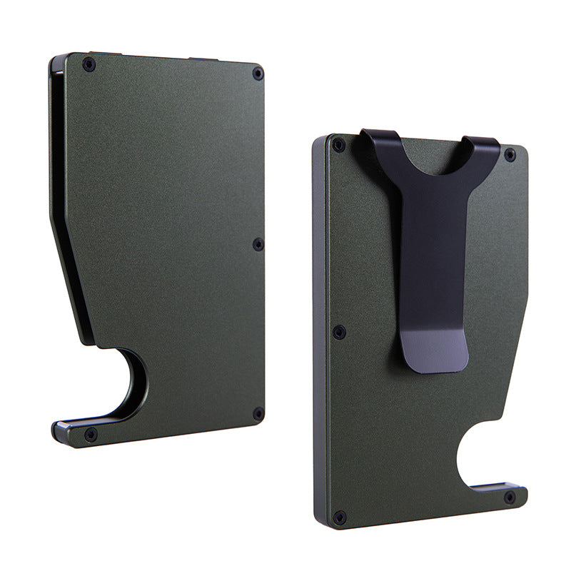 Aluminum Alloy Card Box RFID Anti-Magnetic Anti-Theft Card Box Metal Automatic Bullet Card Credit Card Box Spot AK-2