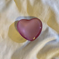 Supporto decorativo a cuore in vetro con staffa bianca