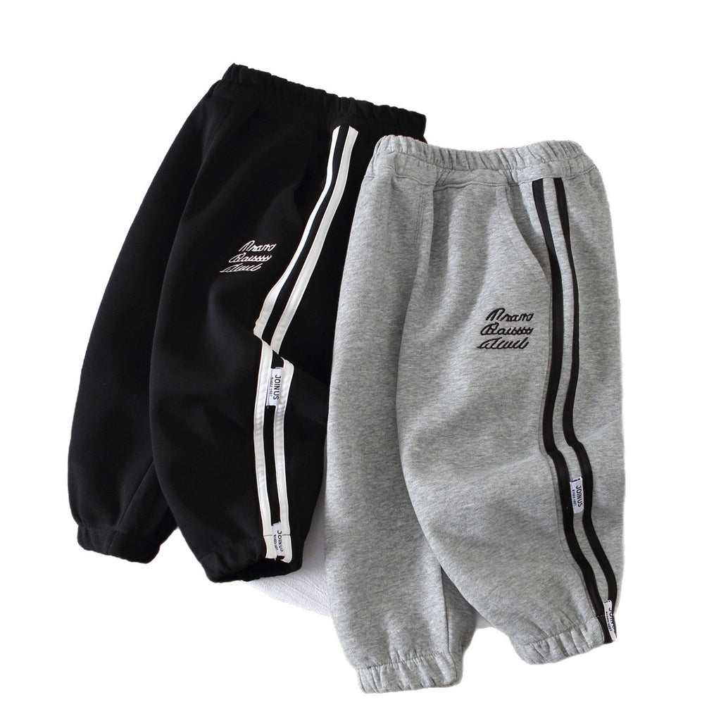 Boys’ Jogger Pants with Drawstring and Elastic Waist