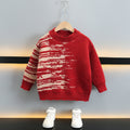 Style Red Ripped Long Sleeve Sweater for Boys