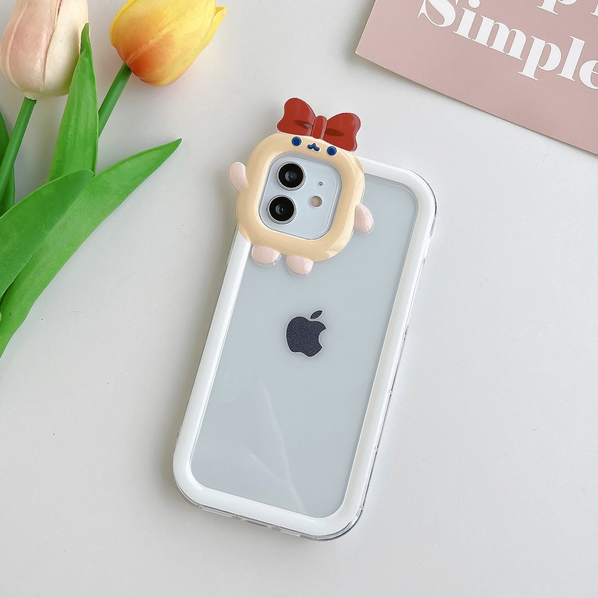 Mehrfarbige kleine Monster-Kameraaussparung für Apple iPhone 14 Maxe Handyhülle, Angel Eye 12 Pro, transparente weiche TPU-Hülle für 13/XR