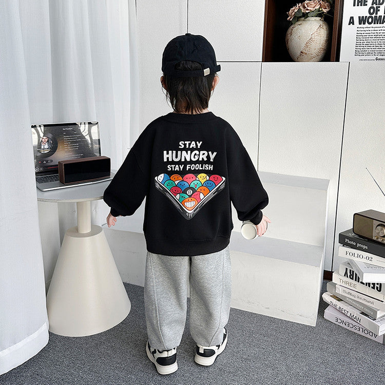 Boys Casual Long Sleeve Pullover Sweatshirt Autumn Base Layer Top