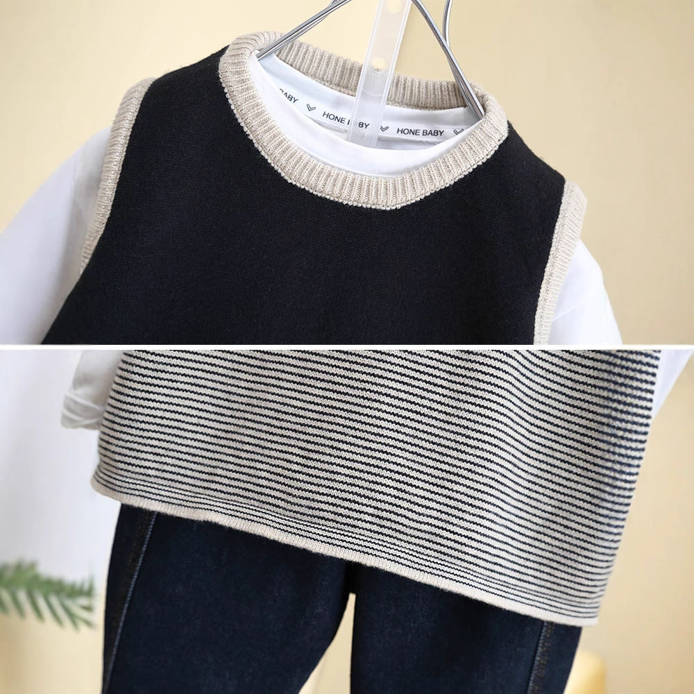 Chic Knitted Vest for Boys Spring Autumn Kids